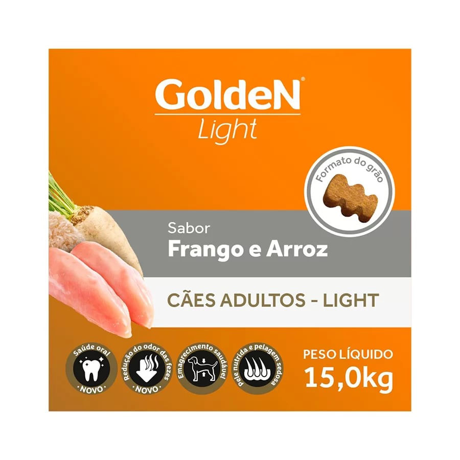 Ração Golden Fórmula Light para Cães Adultos, 15kg Premier Pet Para Todas  Grande Adulto