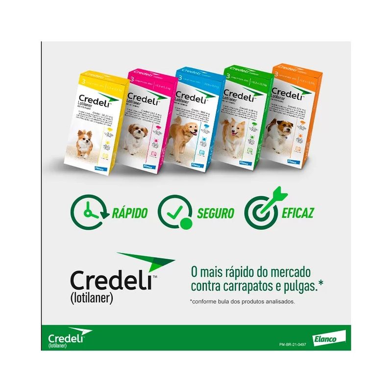 Credeli tab 112,5mg 1 comp - 2,5 a 5,5 kg - Elanco - Antipulga e